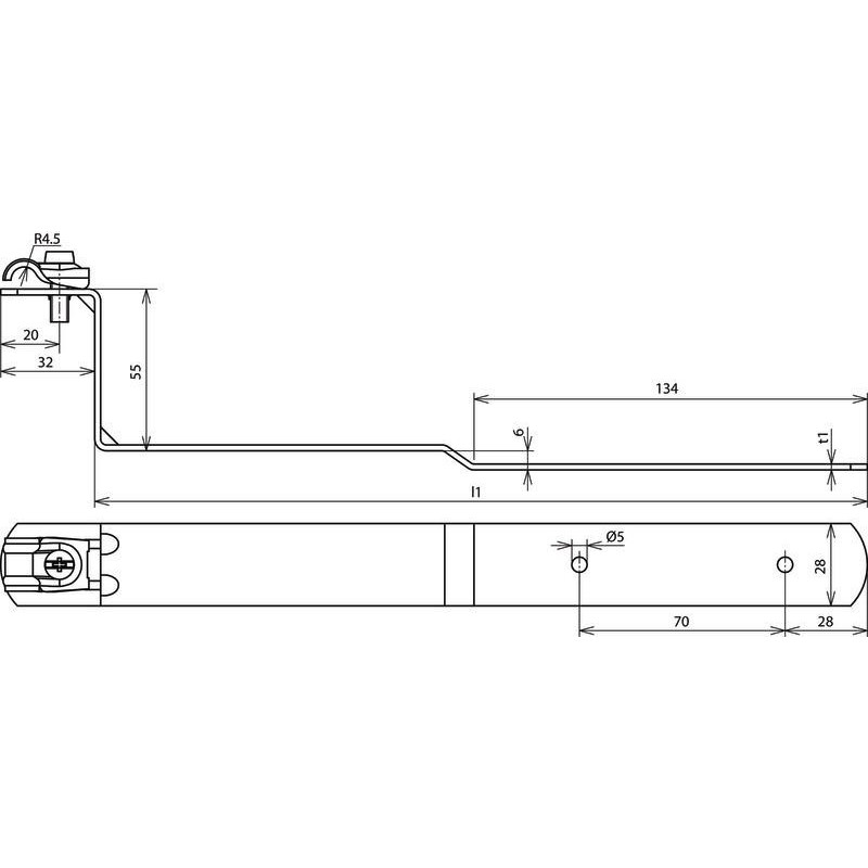 Dachleitungshalter DLHDQ610H55L260GSV2A