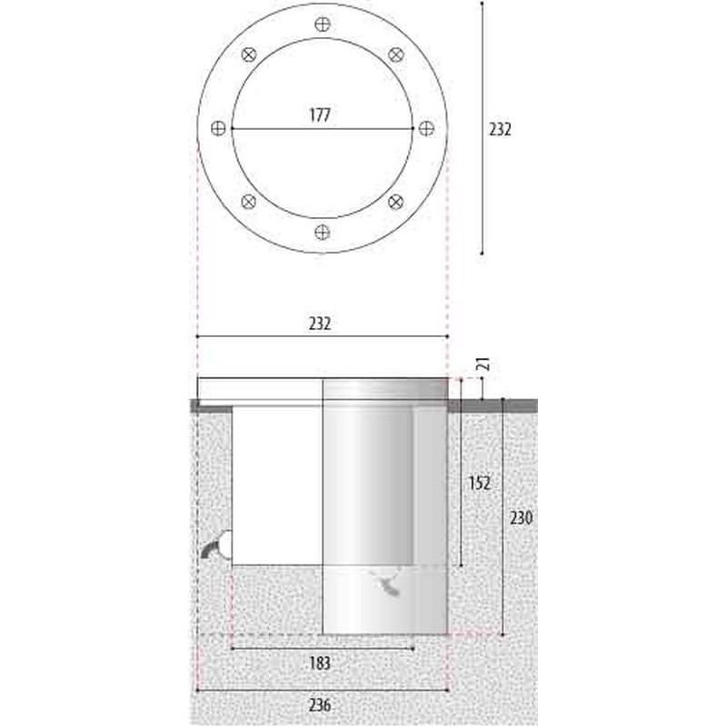 Bodeneinbau-Scheinwerfer 4.0303.01.35