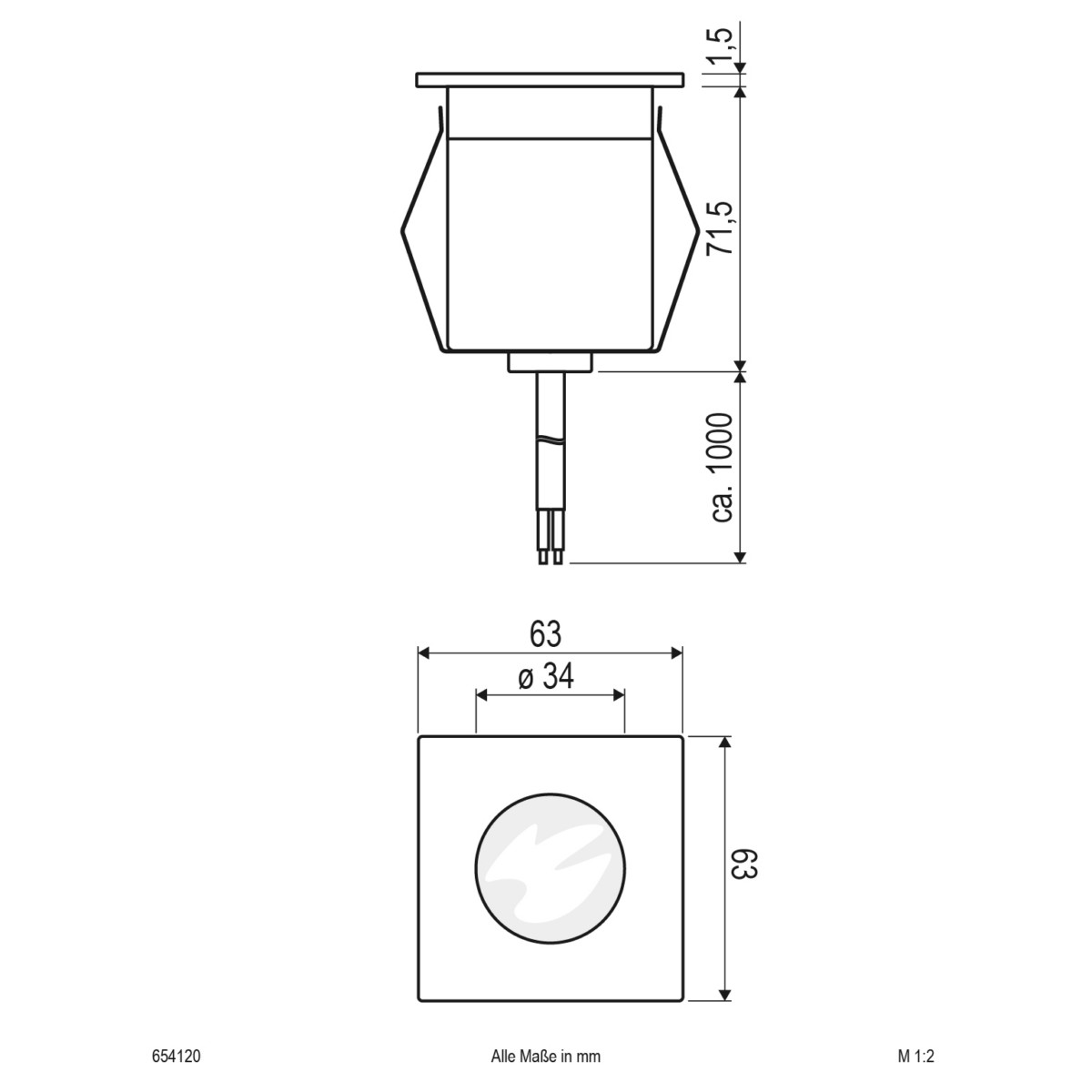 LED-Bodeneinbauleuchte eds 654 120