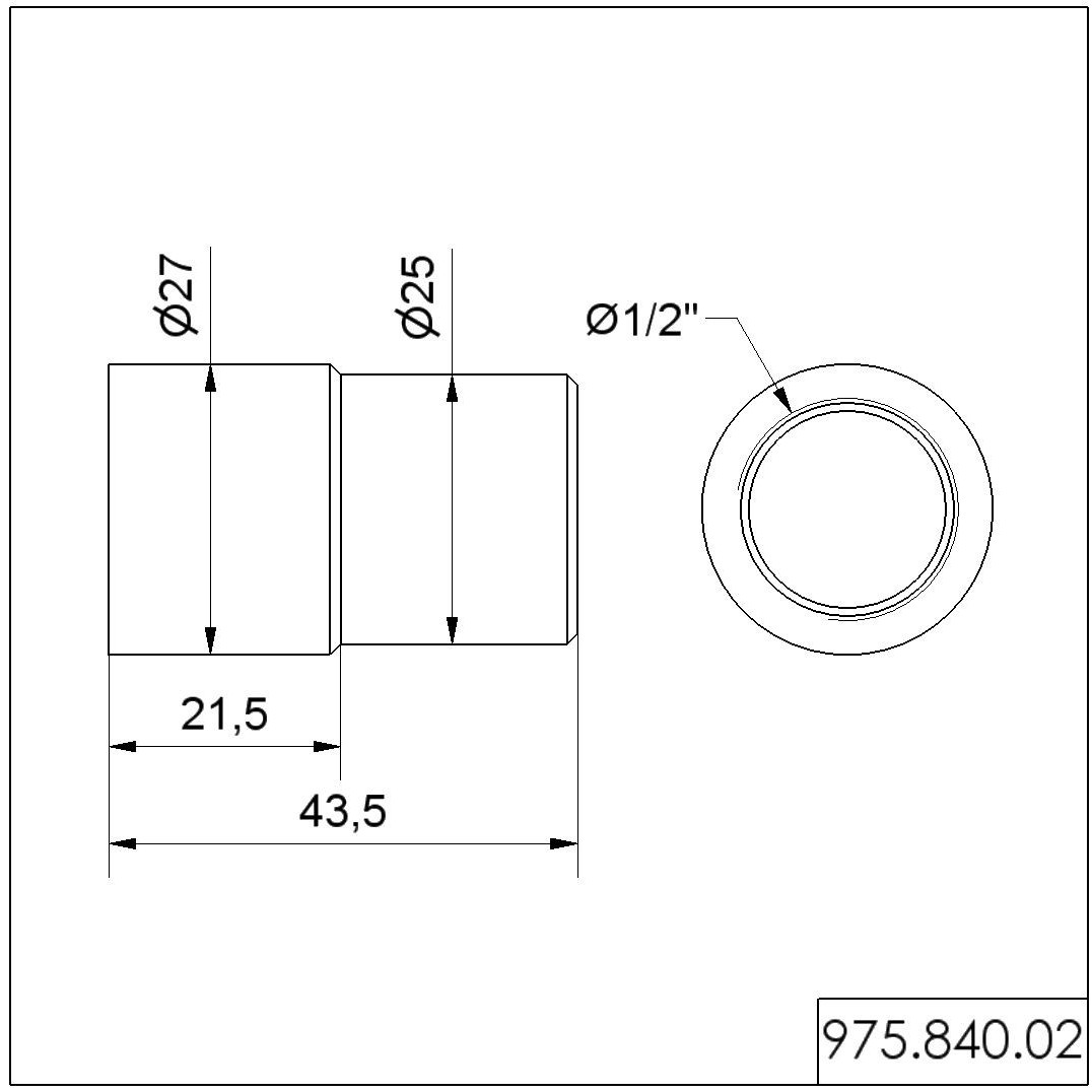 Adapter für Rohr D25mm 97584002
