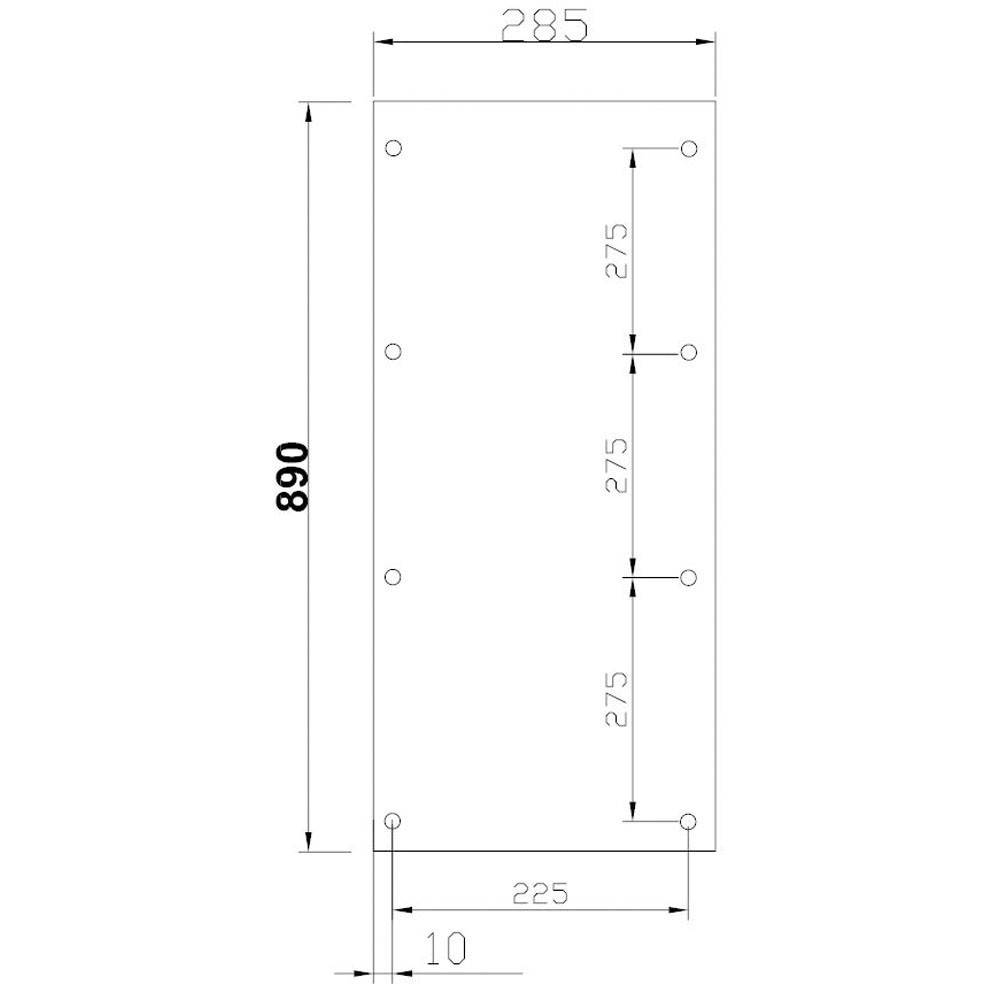 1/3-Montageplatte 2M1-3-1000
