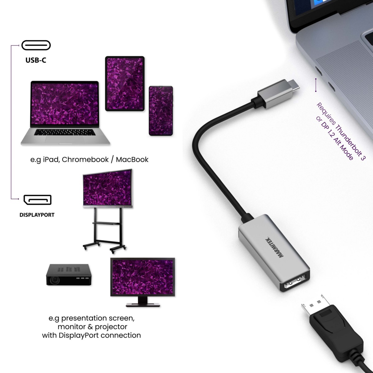 Adapter USB Typ C MARMITEK ConUSB-C/DP