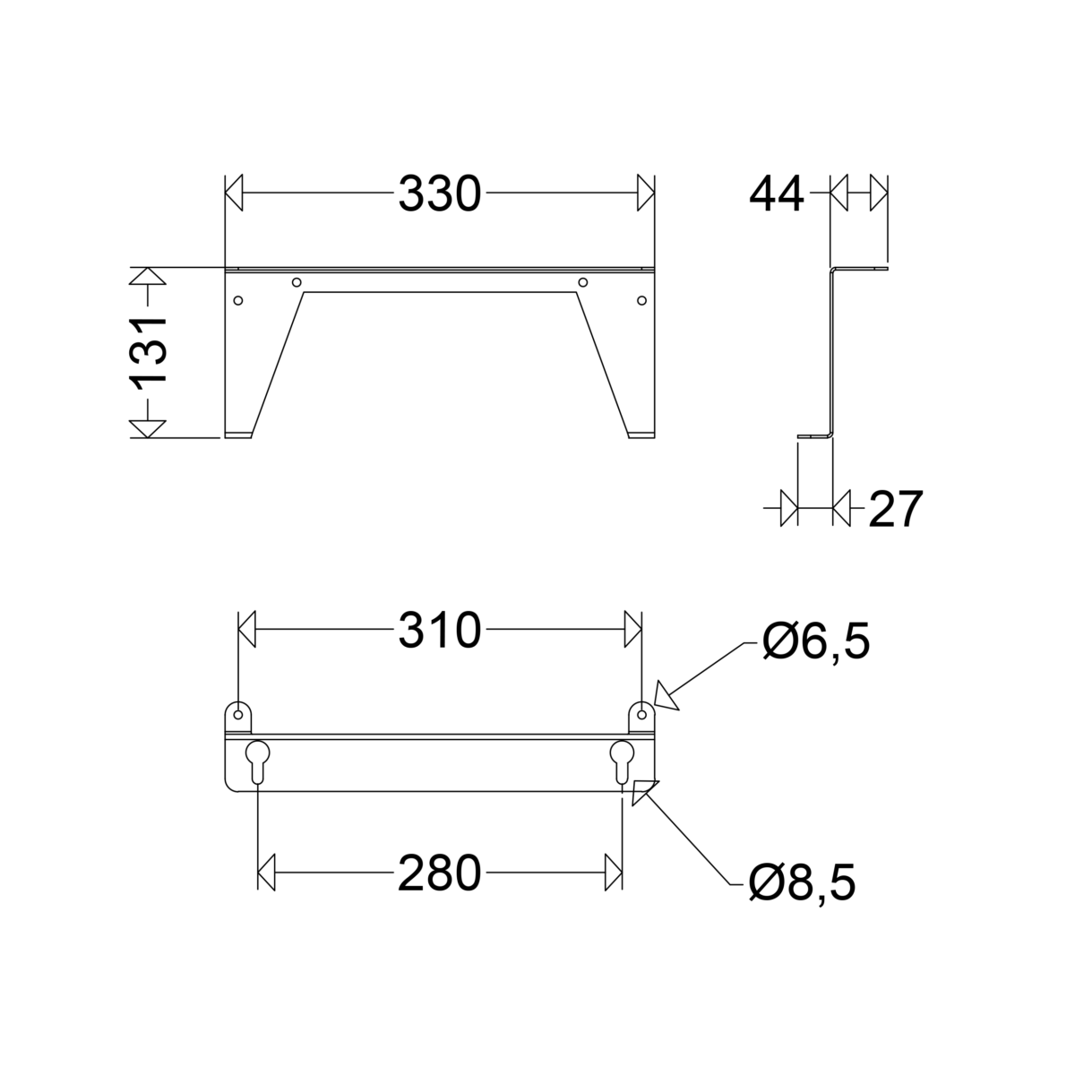 Befestigungswinkel 3301/3302 D (VE2)