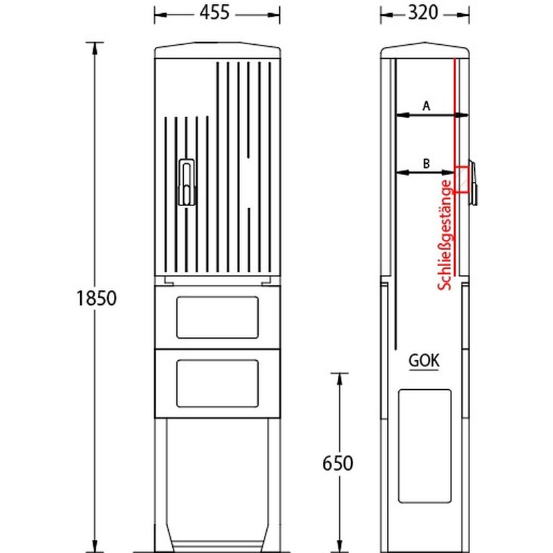 Leersäule IP44 A060-1850