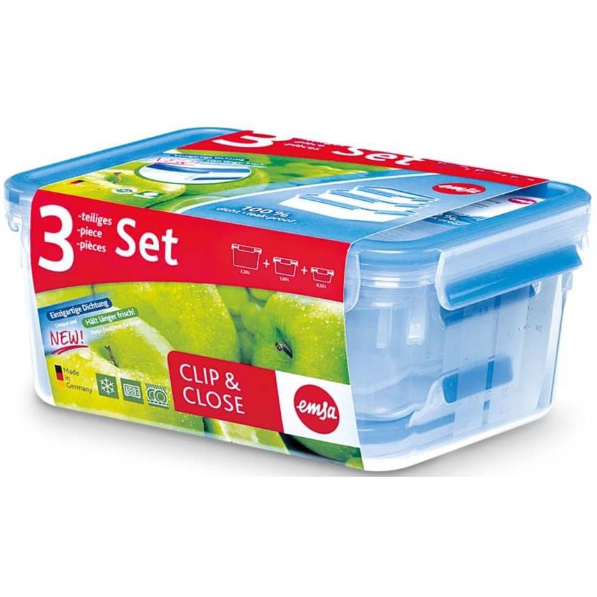 Frischhaltedosen-Set CLIP CLOSE 3D 3ERSET