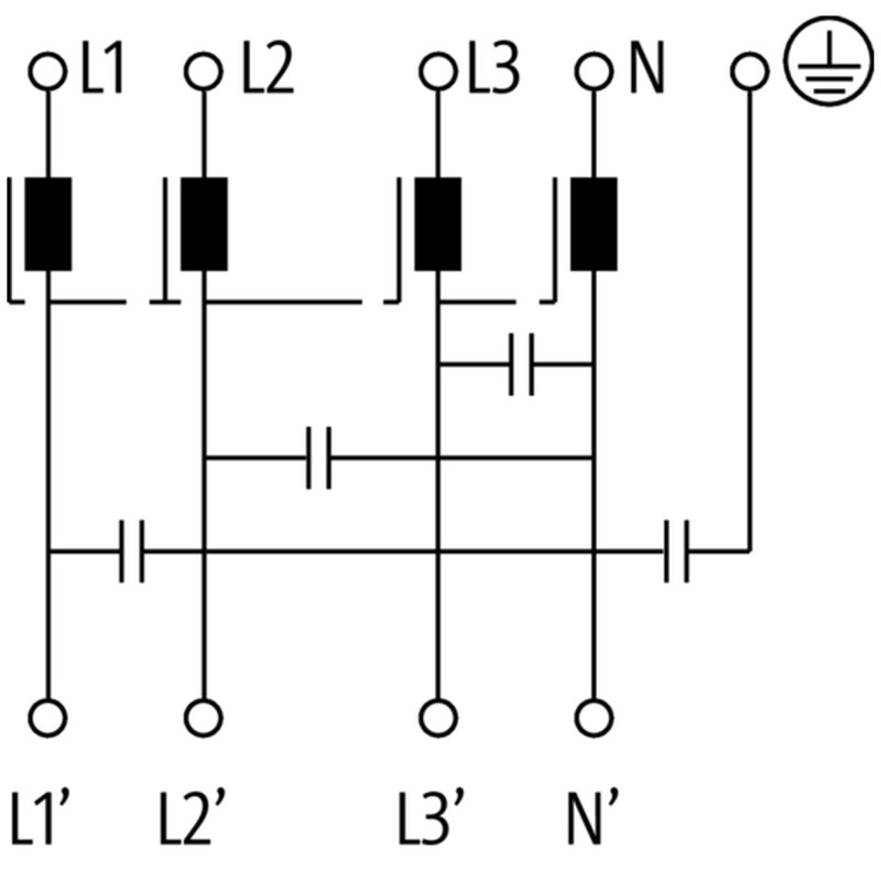 Netzentstörfilter MEF 3/1 N 6A T