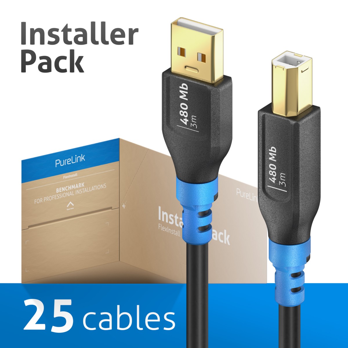 USB-A>B Kabel 3m FI-U200-030-PCK
