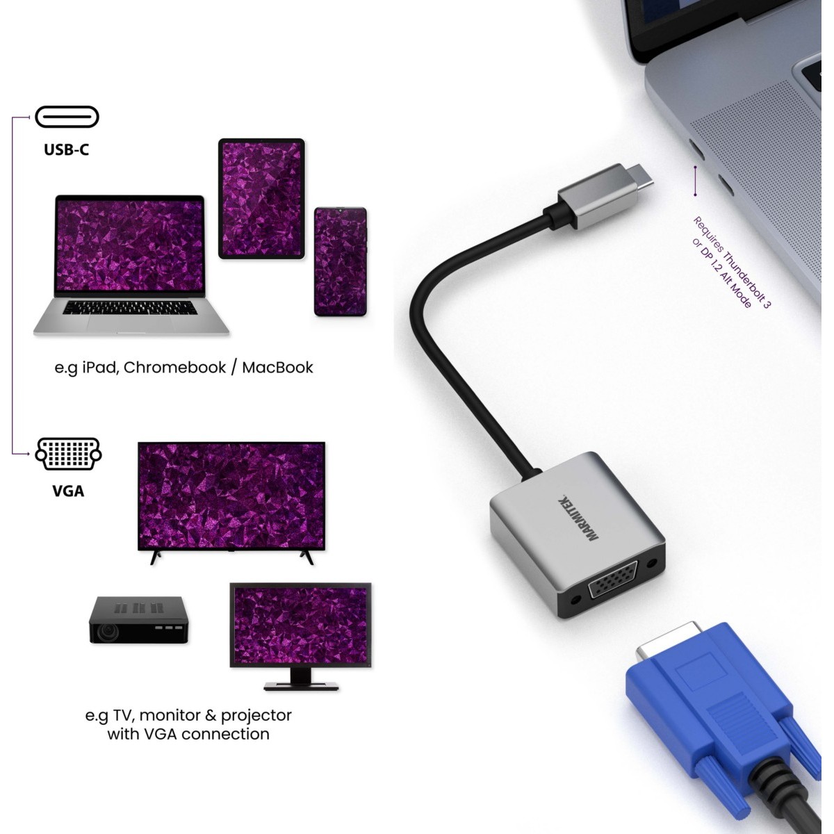 Adapter USB Typ C MARMITEK ConUSB-C/VG