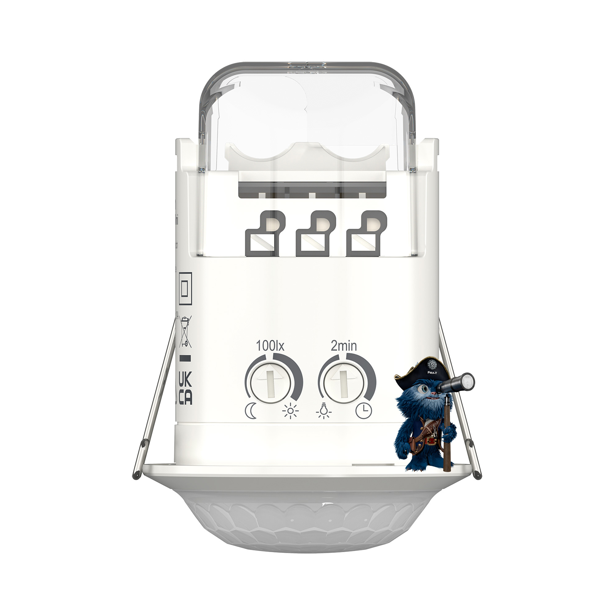 Theben PIRA T6 Mini Bewegungsmelder (PIR) Decke innen, 360° rund, 6 m, 5 cm klein, 200 W LED 1030202