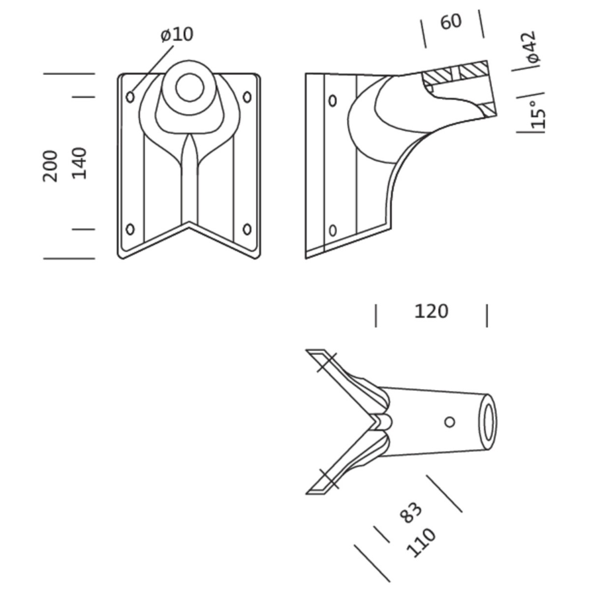 Eckflansch 5NY5101108
