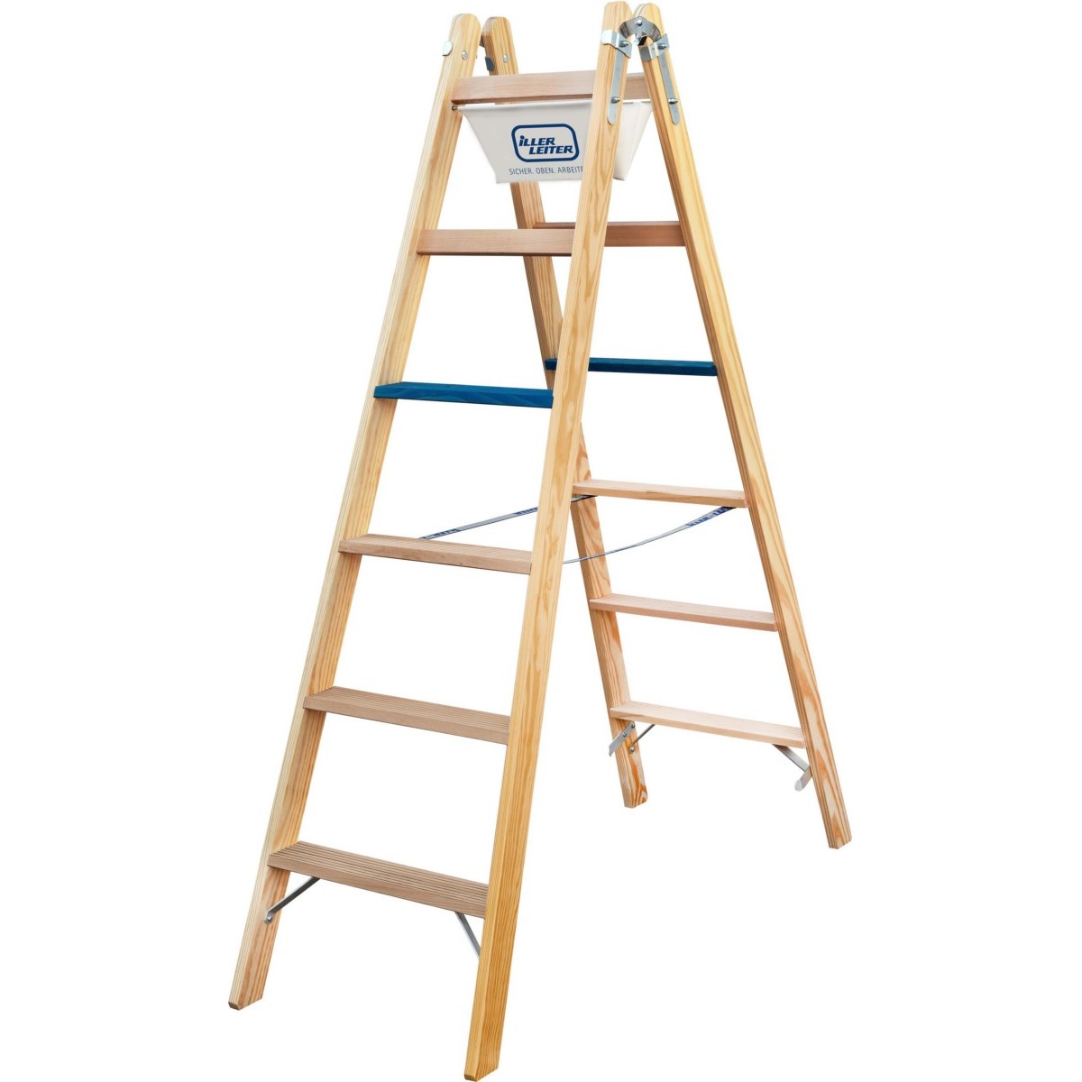 Holz Stufen Stehleiter 2110-7