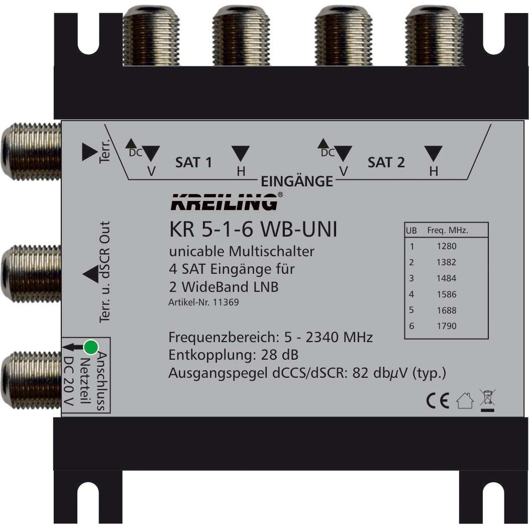 Unicable Multischalter KR 5-1-6 WB-UNI