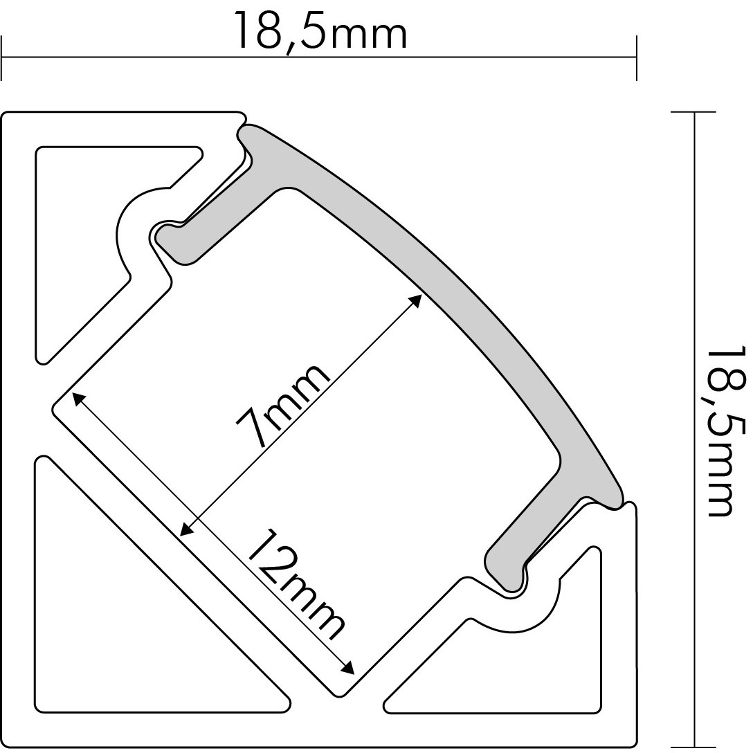 Alu Eck-Profil 2m 5011146812