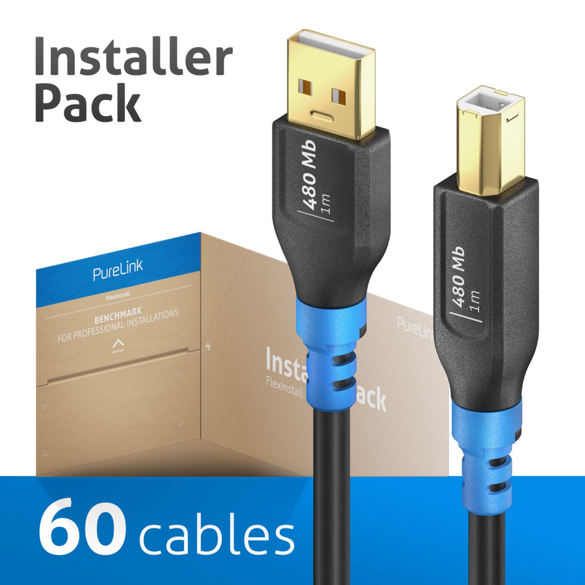 USB-A>B Kabel 1m FI-U200-010-PCK