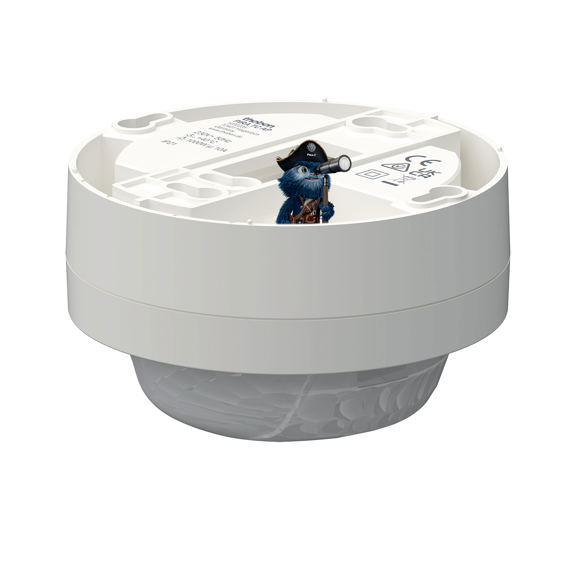 PIRA TC AP Bewegungsmelder Korridor Decke Aufputz innen, 360° rechteckig, 25 x 3 m 1030205