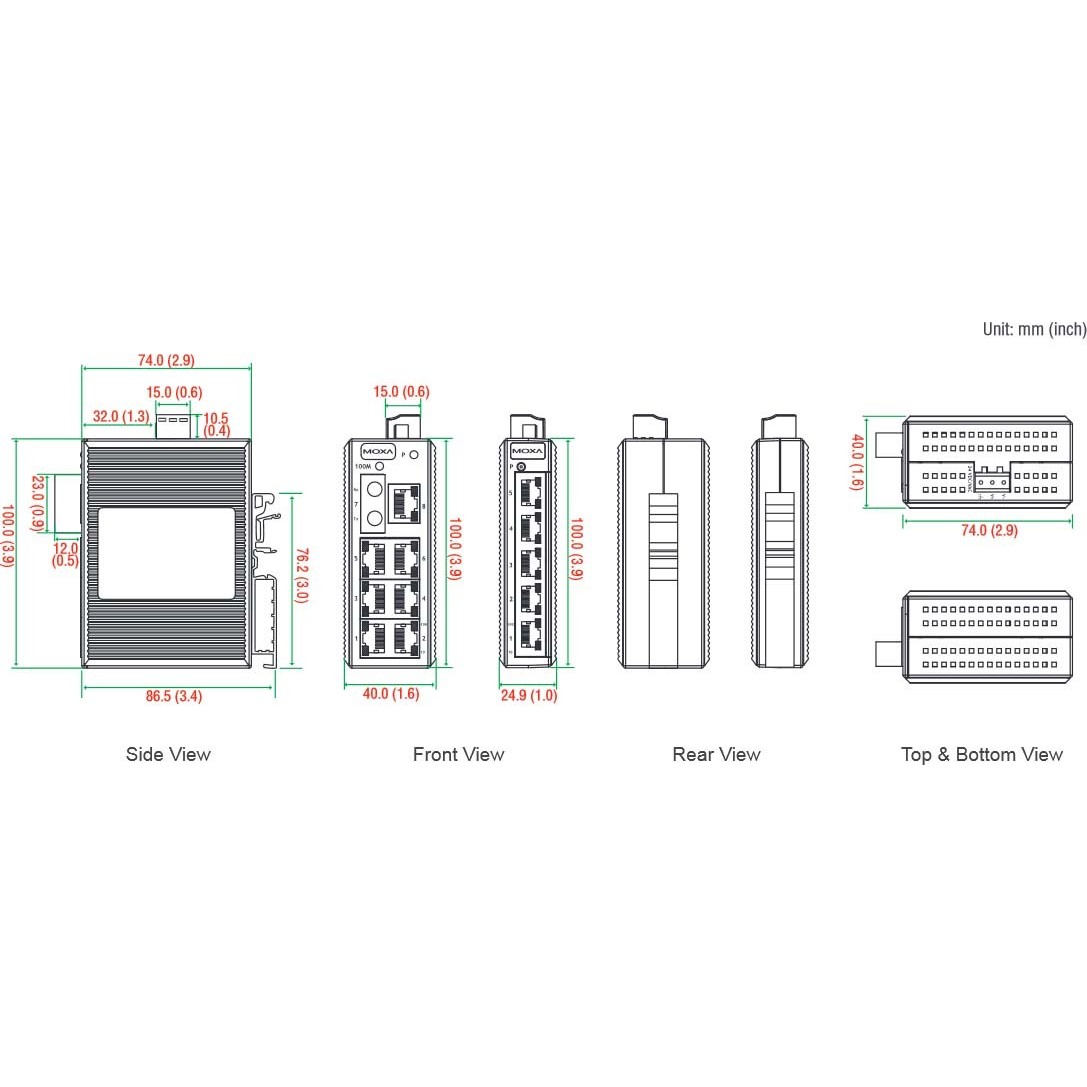 MOXA Ethernet Switch EDS-208