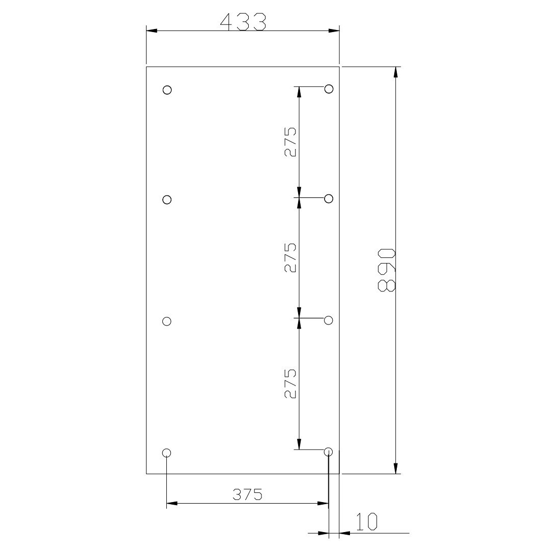 2/3-Montageplatte 1M2-3-1000