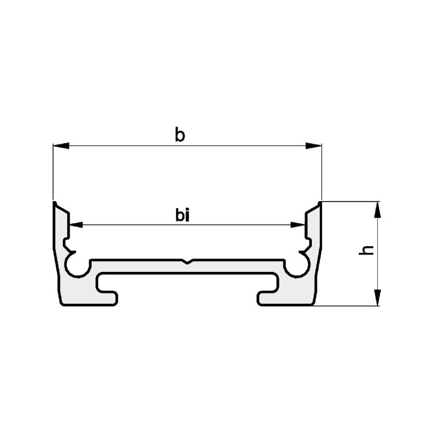 Alu-Profil Aufbau 2m TRPA4218
