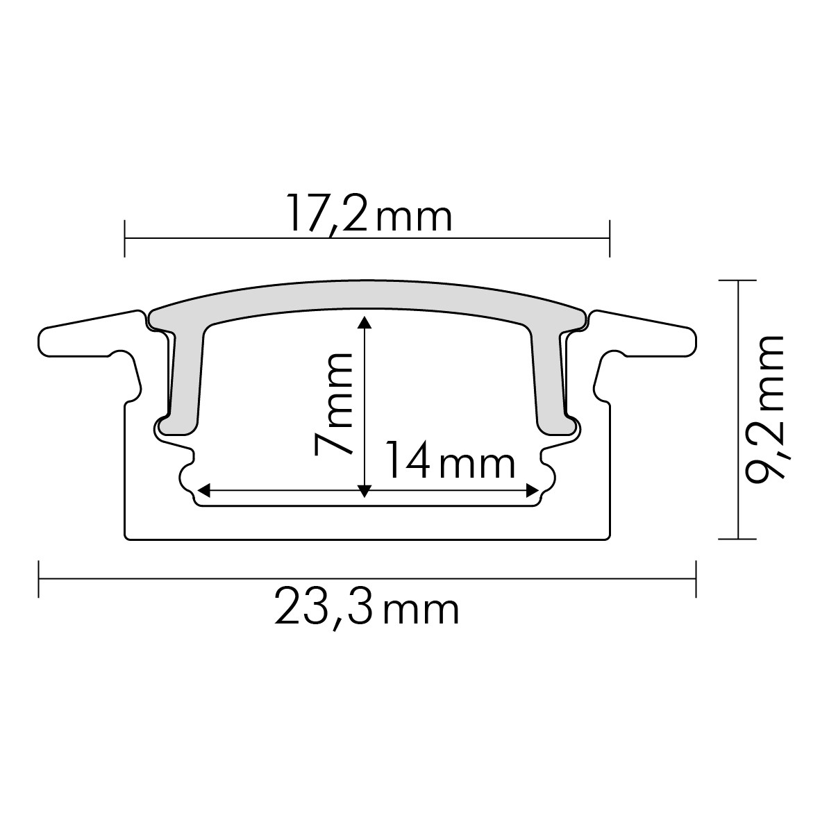 Alu T-Profil 2m 5011146803