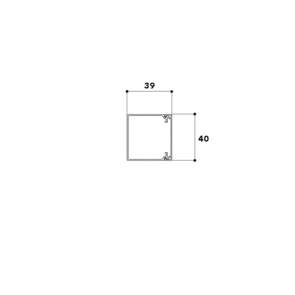 LFG-Kanal 40x40 gr 1004