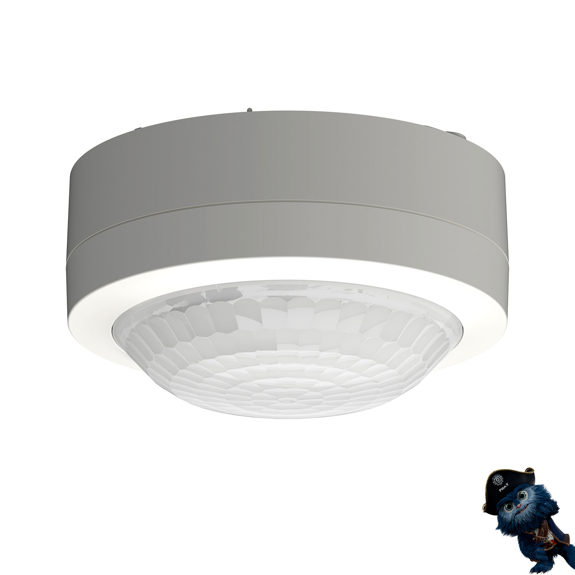 PIRA T8 AP Präsenz-/Bewegungsmelder Decke Aufputz innen, 360° rund, 8 m, 200 W LED 1030203