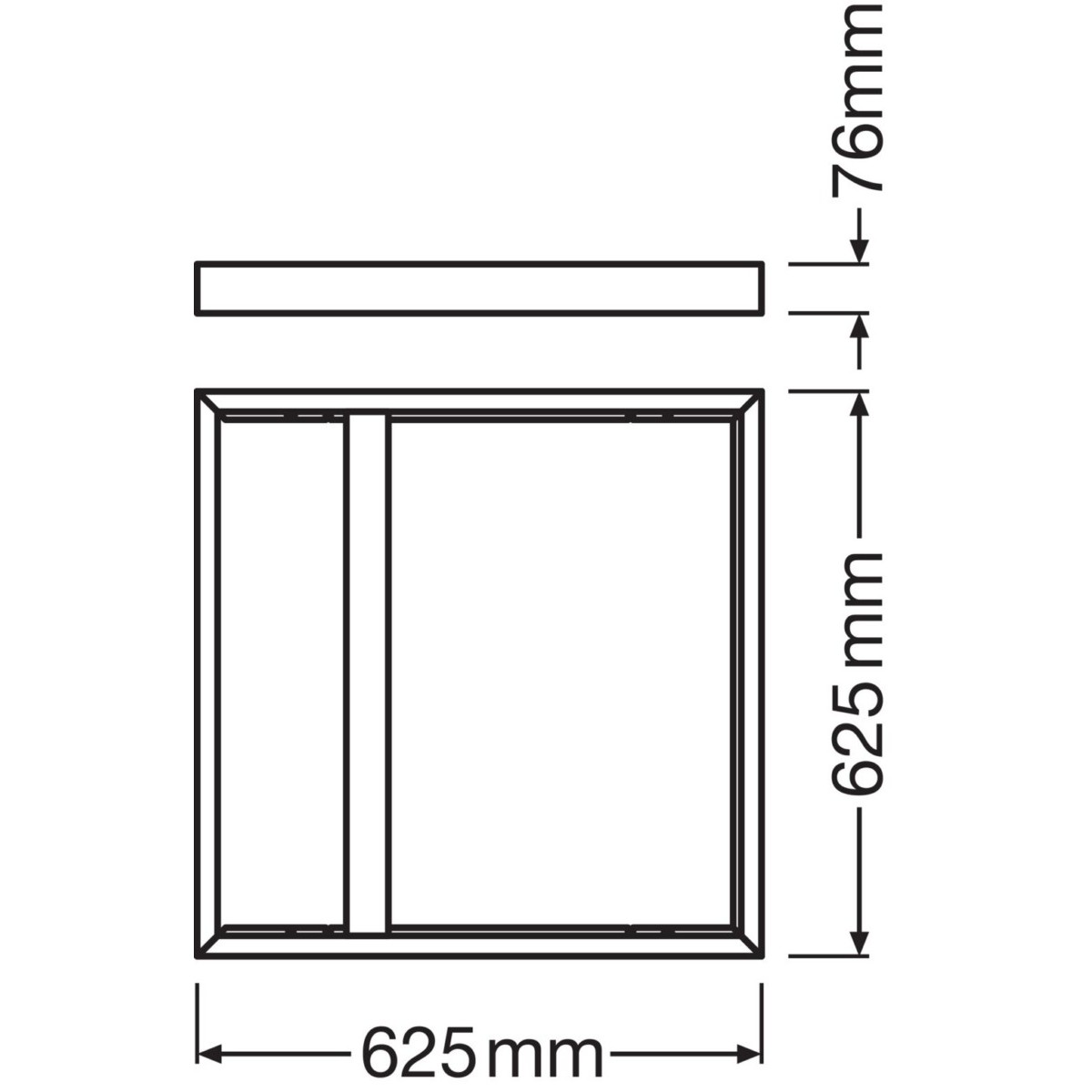 Aufbaurahmen M625 PL625SUR.MOUNTKITH75
