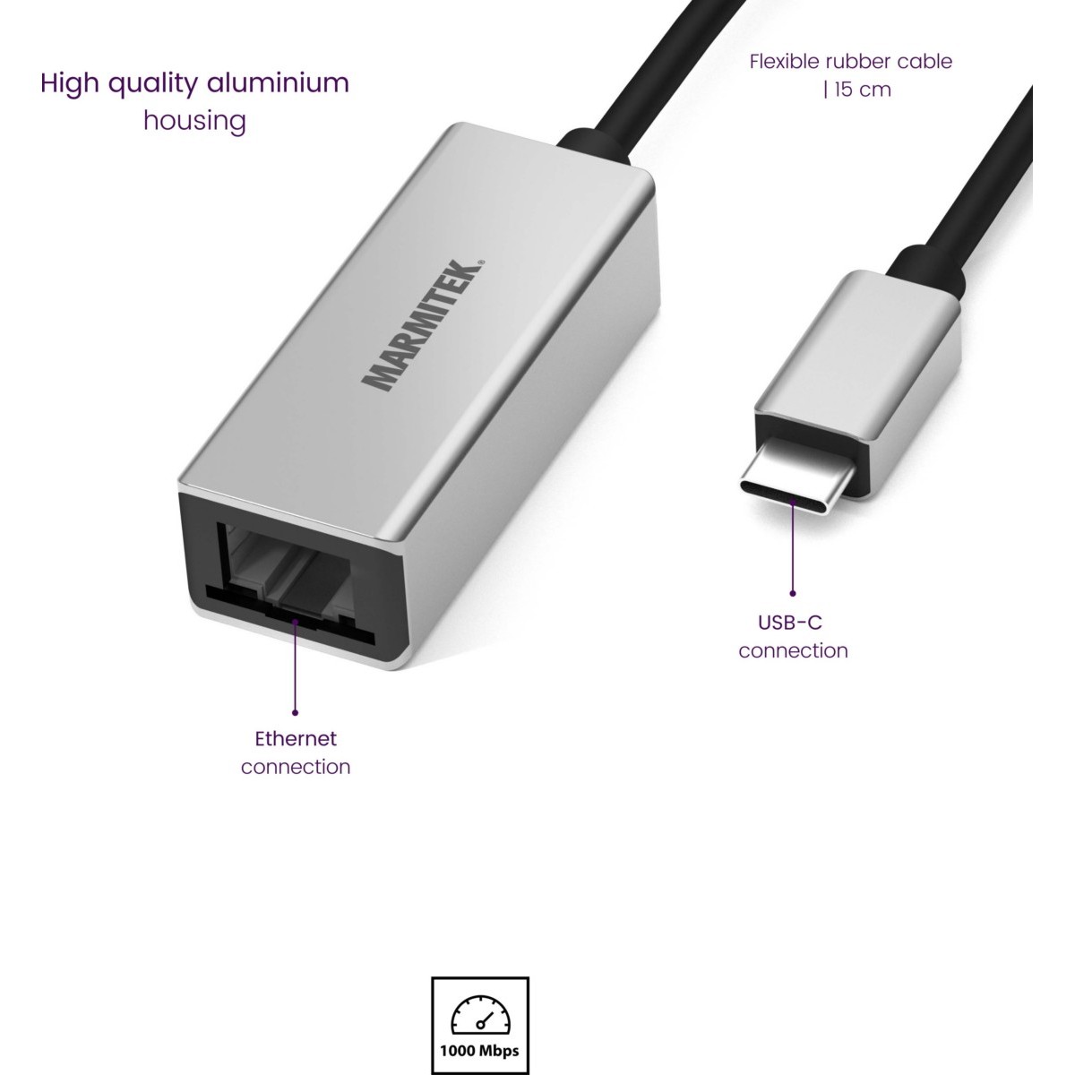 Adapter USB Typ C MARMITEK ConUSB-C/Et