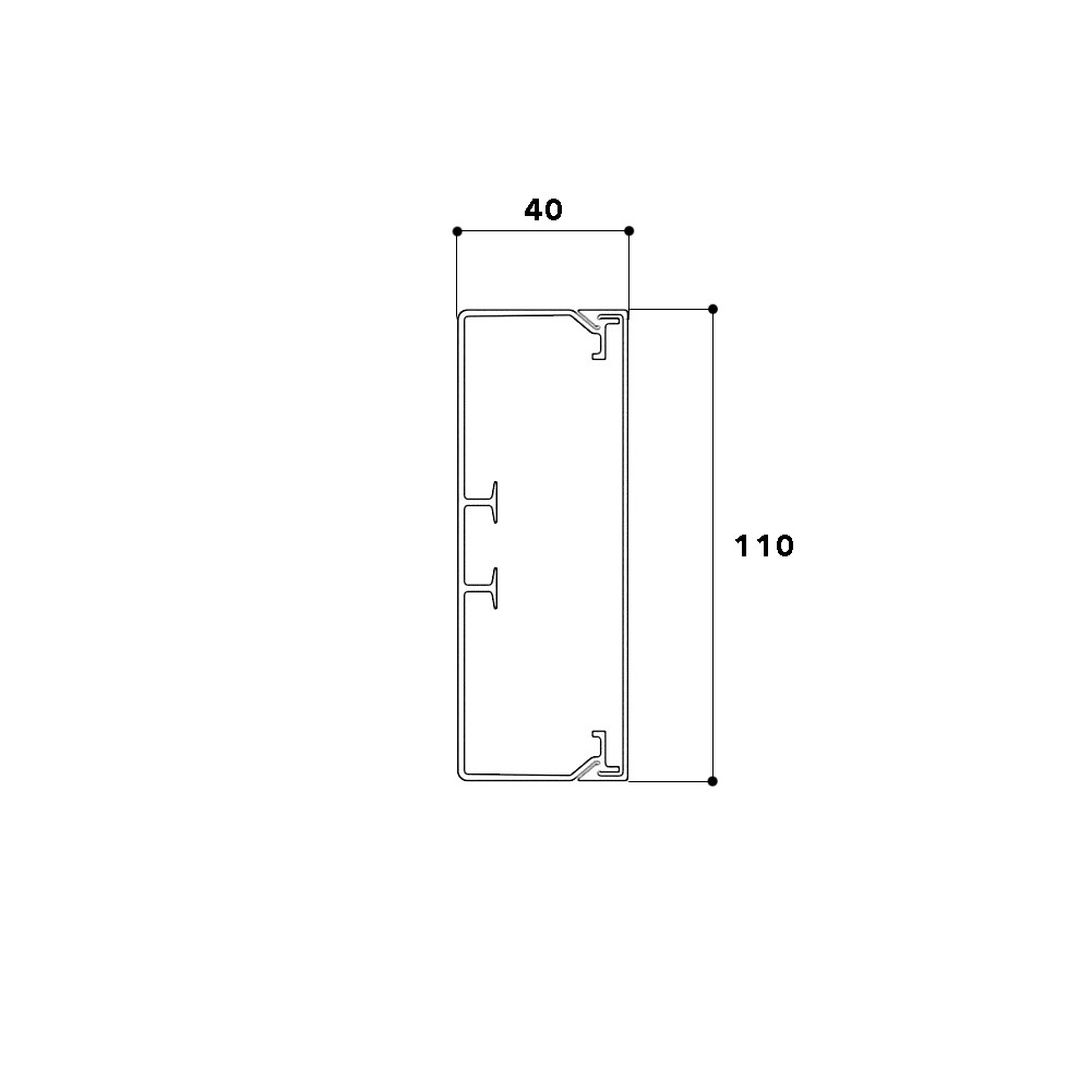 LFG-Kanal 40x110 gr 1460