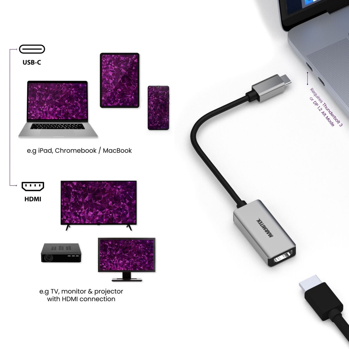 Adapter USB Typ C MARMITEK ConUSB-C/HD
