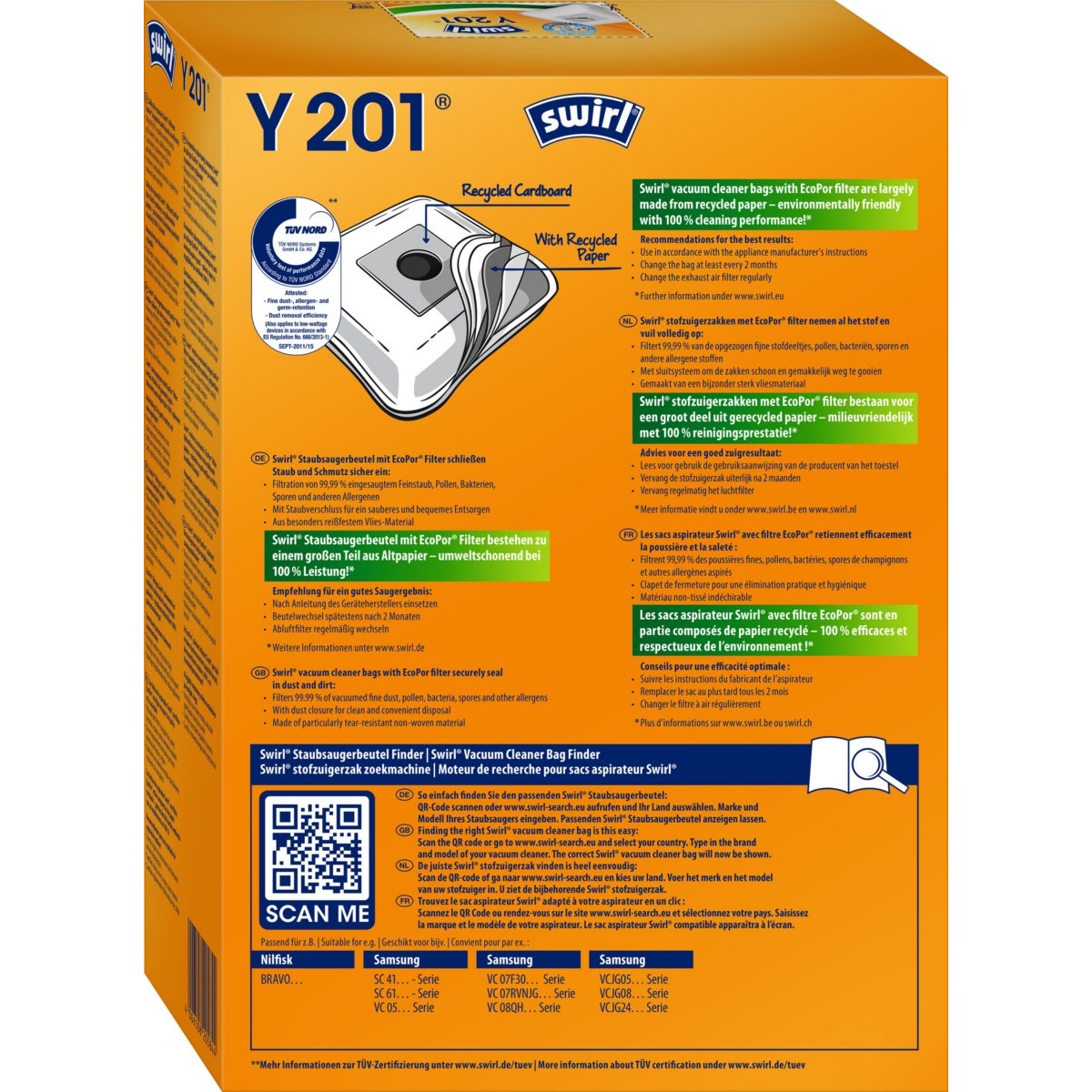Staubbeutel Y 201 EcoPor VE4